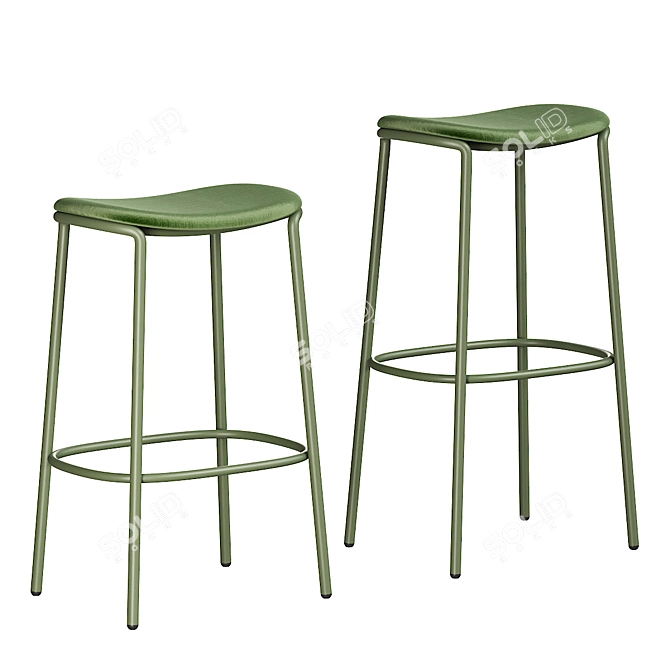 Trick Collection Upholstered Steel Stools 3D model image 4