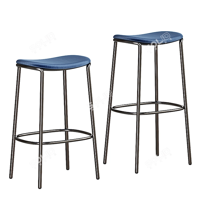 Trick Collection Upholstered Steel Stools 3D model image 5