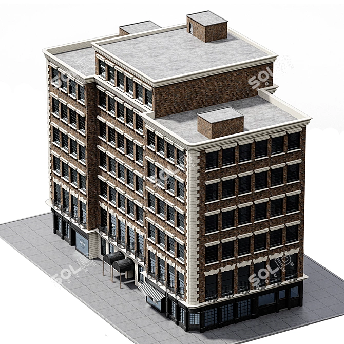 Exterior Modeling NewYork 3D Building 3D model image 2