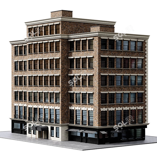 Exterior Modeling NewYork 3D Building 3D model image 3