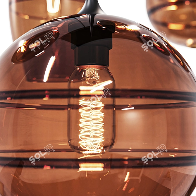 Handcrafted Glass Pendant Lights 3D model image 3