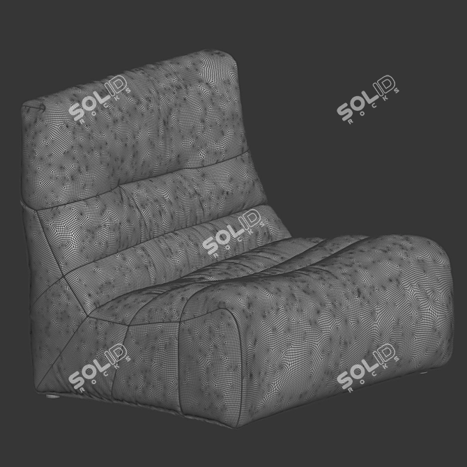 Luxury Leather Recliner with Footrest 3D model image 4