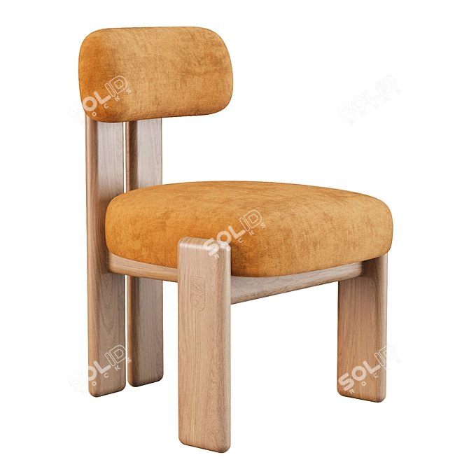 Difane De la Paz Dining Chair 3D model image 2