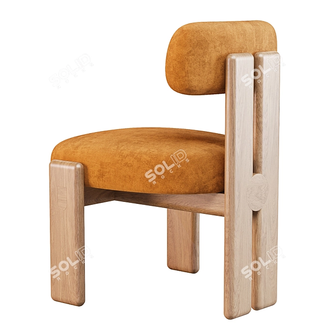 Difane De la Paz Dining Chair 3D model image 4