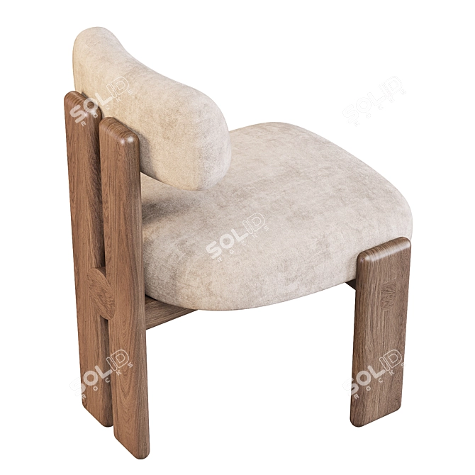 Difane De la Paz Dining Chair 3D model image 5