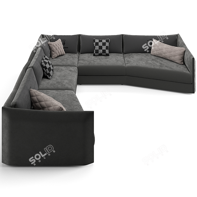 Trussardi Maryl Sofa 337cm Luxury 3D model image 4