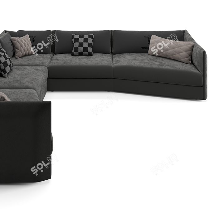 Trussardi Maryl Sofa 337cm Luxury 3D model image 6