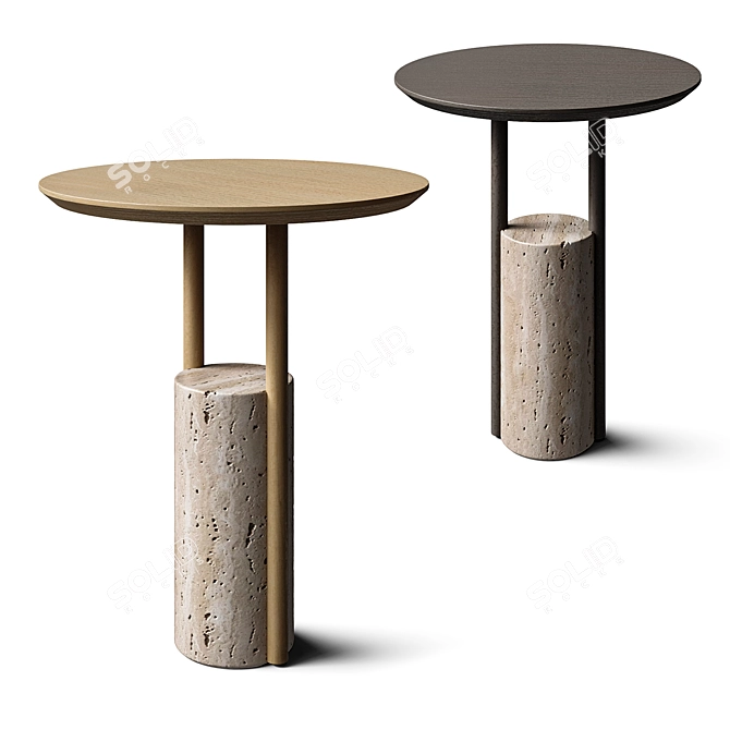 Modern Refined Zanco Side Table 3D model image 1