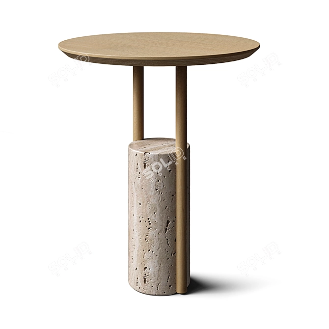 Modern Refined Zanco Side Table 3D model image 2