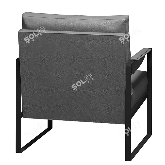 Industrial Loft Armchair Eco Leather 3D model image 2