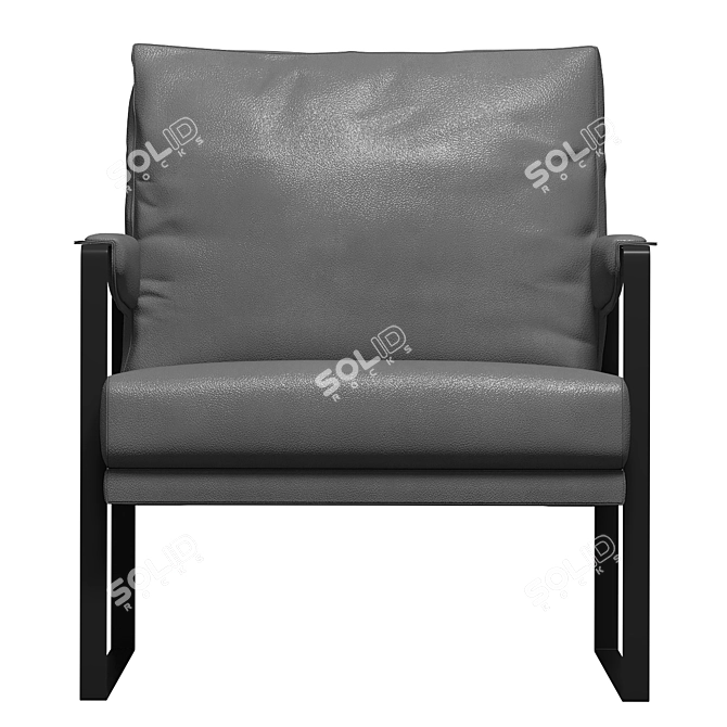 Industrial Loft Armchair Eco Leather 3D model image 5