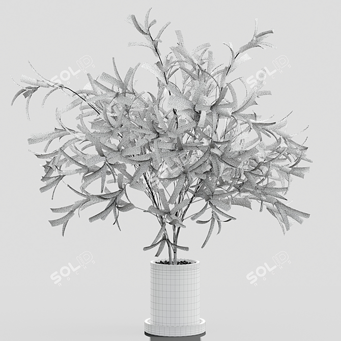 Botanical Beauty Vases | Branches 3D model image 4