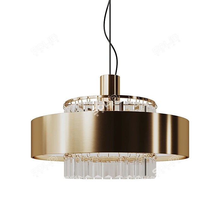 Luxury Opera Suspension Light Fixture 3D model image 1