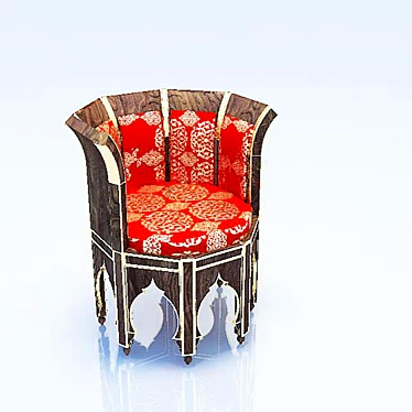 Syrian Style Arabic Chair 3D model image 1 