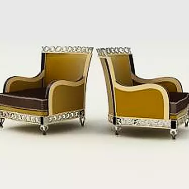 Elegant Chair Accents 3D model image 1 