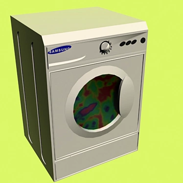 Efficient Washing Machine: Optimal Performance, Quick Results 3D model image 1 