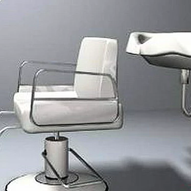 2-in-1 Salon Chair: Wet & Wash 3D model image 1 