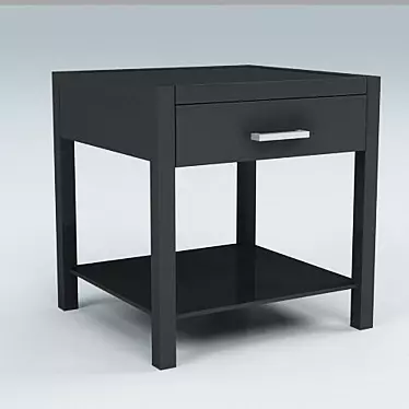 Minimalist Textured Bedside Table 3D model image 1 