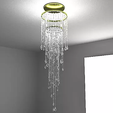 Glimmering Crystal Chandelier 3D model image 1 