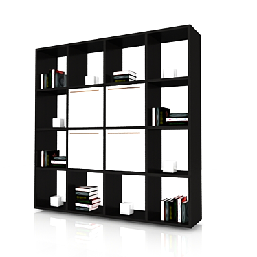 Catalog-Inspired Bookshelf 3D model image 1 