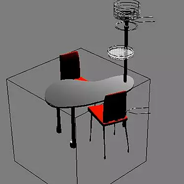 Portable Rolling Kitchen Table 3D model image 1 