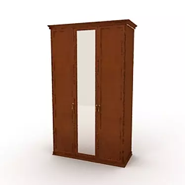 Mirror Cabinet: Wooden Beauty 3D model image 1 