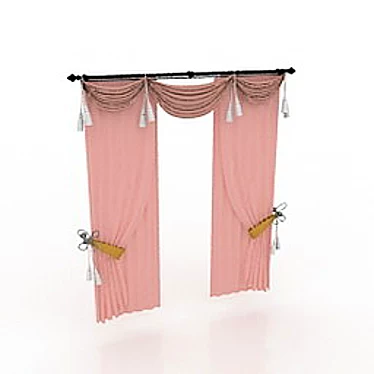 Title: Silk Curtain 3D model image 1 