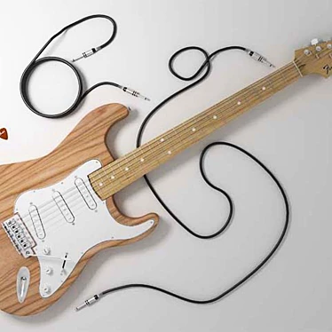 Fender Stratocaster Electric Guitar 3D model image 1 