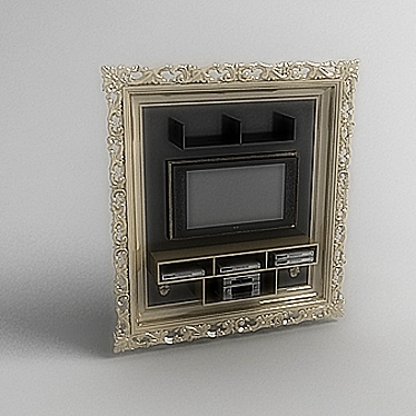 Sleek TV Frame 3D model image 1 