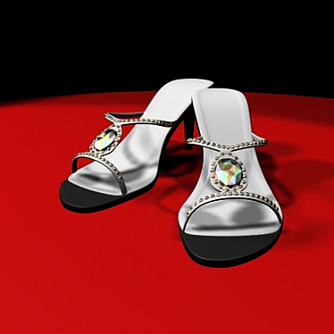 Crystal-embellished Women's Sandals 3D model image 1 