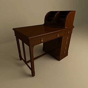 Classic Writing Desk 3D model image 1 