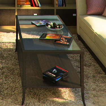 Modern Classic Coffee Table with Textured Design 3D model image 1 