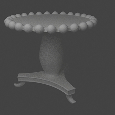 Minimalist Wood Table 3D model image 1 