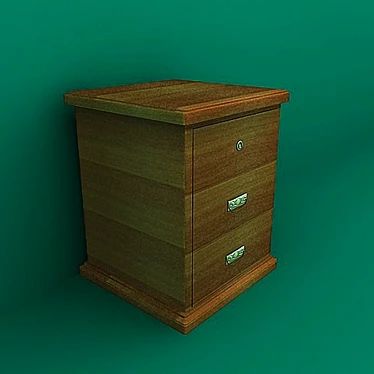 Vintage Bedside Table 3D model image 1 