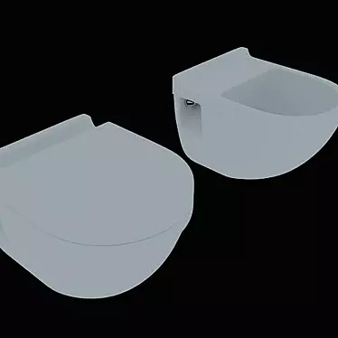 Duravit Starck 3 Compact Toilet & Bidet 3D model image 1 