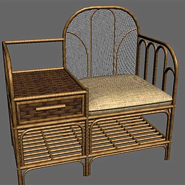 Handwoven Chair: Customizable Design, Textured 3D model image 1 
