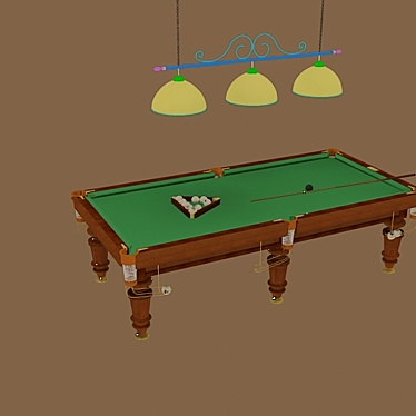 Premium 10ft Billiard Table 3D model image 1 