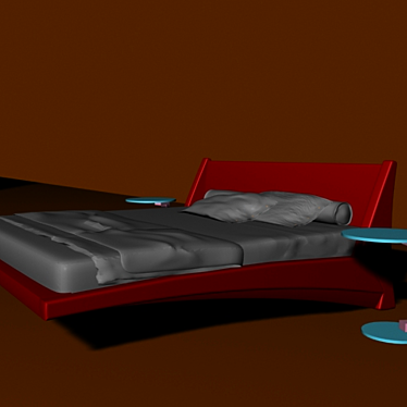 Elegant Cattelan Bed 3D model image 1 