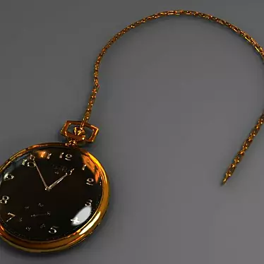 Golden Timepiece with Vray 3D model image 1 