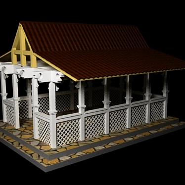 Stylish Gazebo - Perfect for Exteriors 3D model image 1 