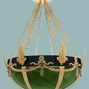 Emerald Pendant Chandelier 3D model image 1 