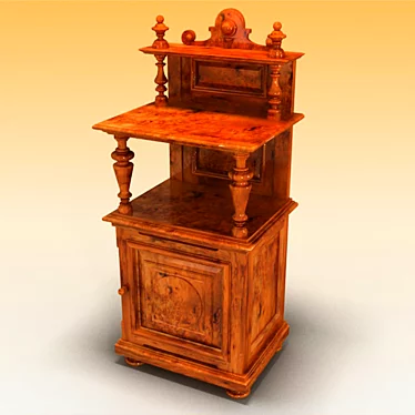 Sleek Nightstand: Bedside Elegance 3D model image 1 