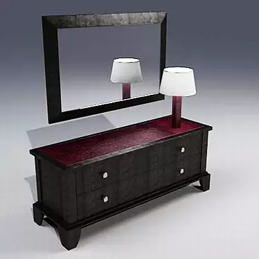 Chest of drawers with mirror