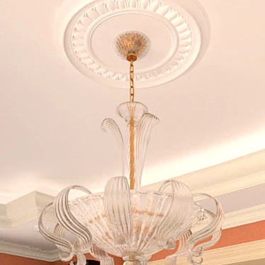 Elegant Chandelier Lampadario: Le Foglie Collection 3D model image 1 