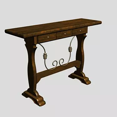 Console table with hammering