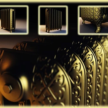 Elegant Patterned Radiator 3D model image 1 