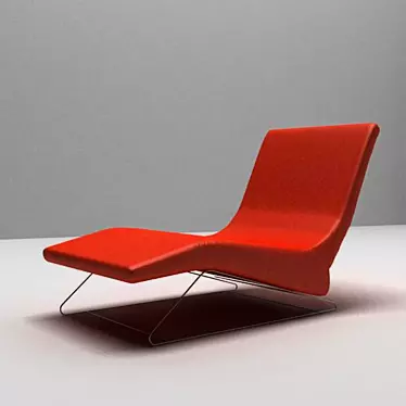 Modern Red Armchair 3D model image 1 