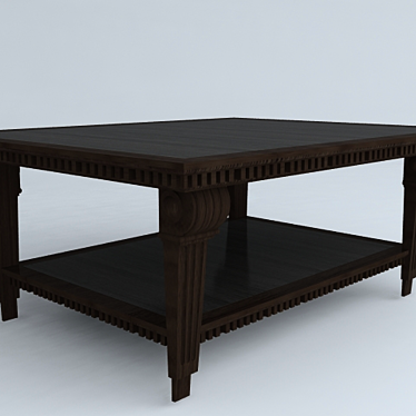 Classic Magazine Table 3D model image 1 