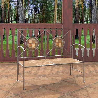 Title: Elegant Outdoor Iron Furniture 3D model image 1 