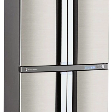 Sharp SJ-F77PCSL Refrigerator 3D model image 1 